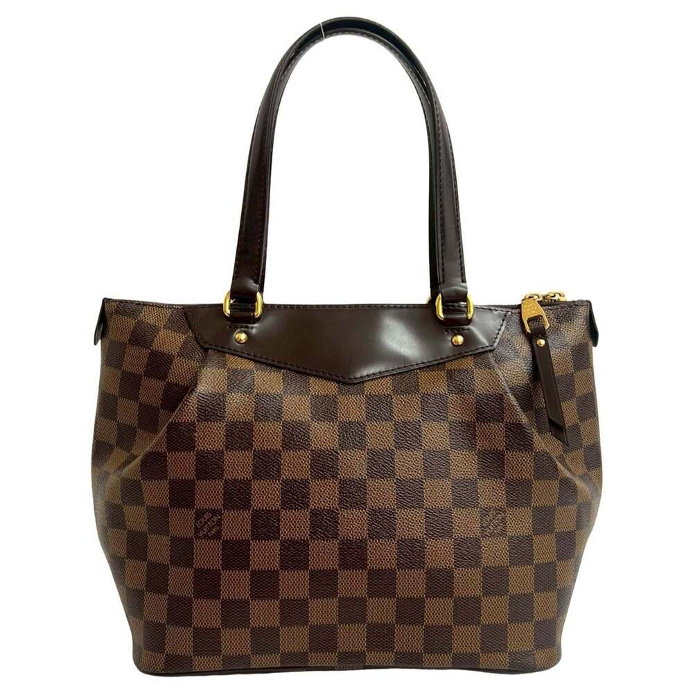 LOUIS VUITTON Authentic Brown Damier Leather Tote Bag - Picture 3 of 10